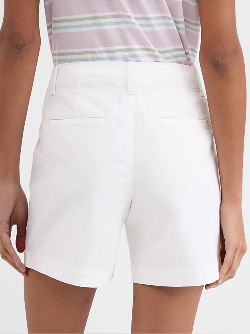 Loft Monroe Chino Shorts 6” Curvy White Size 8 - Picture 2 of 12